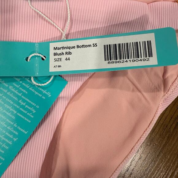 Melissa Odabash Resort Iconic Martinique Ribbed Blush Bikini Italy 44 US 8 - Picture 4 of 7